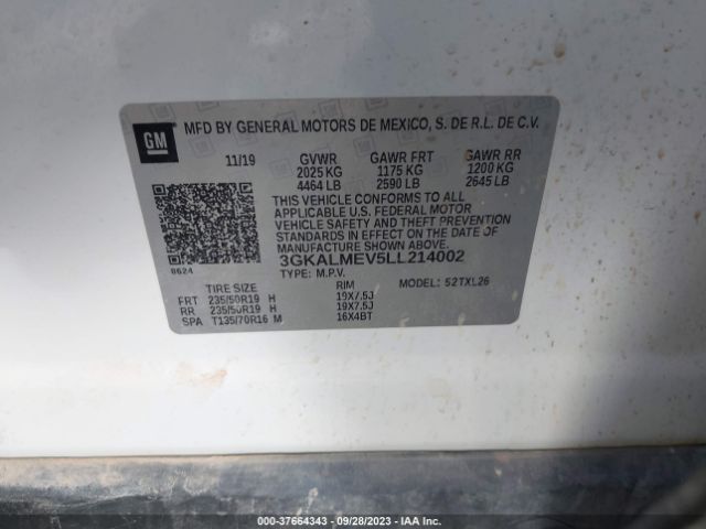 3GKALMEV5LL214002 GMC Terrain Sle