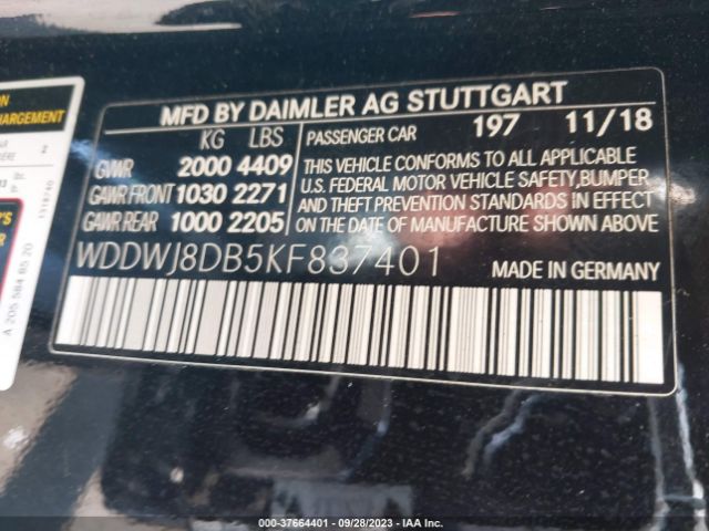 2019 MERCEDES-BENZ C 300 WDDWJ8DB5KF837401 Photo 8