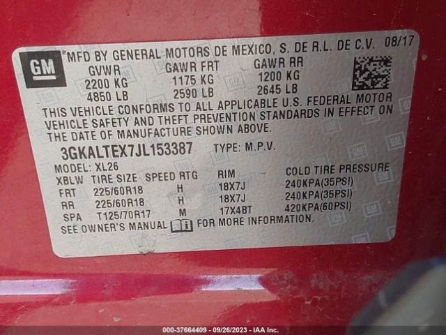 3GKALTEX7JL153387 GMC Terrain Sle