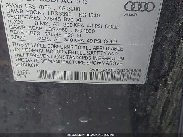 WA1LMAFE7ED008908 Audi Q7 3.0l Tdi Premium Plus