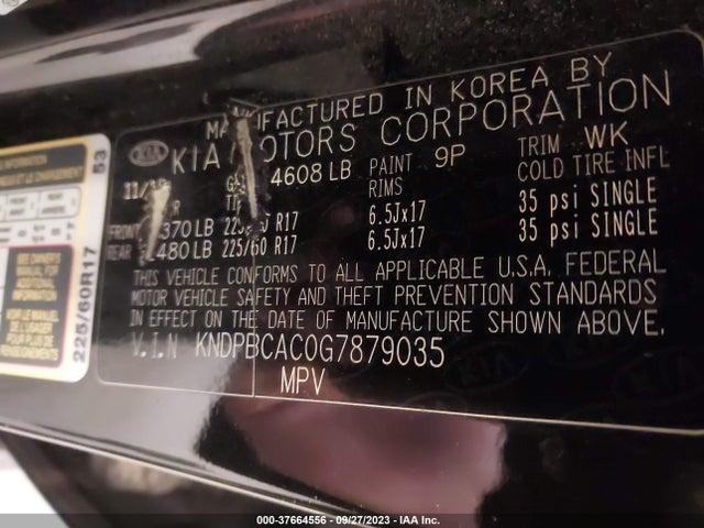 KIA Sportage Lx 2016 KNDPBCAC0G7879035 Image 9