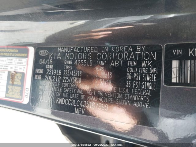 KNDCC3LC4J5187999 KIA NIRO EX
