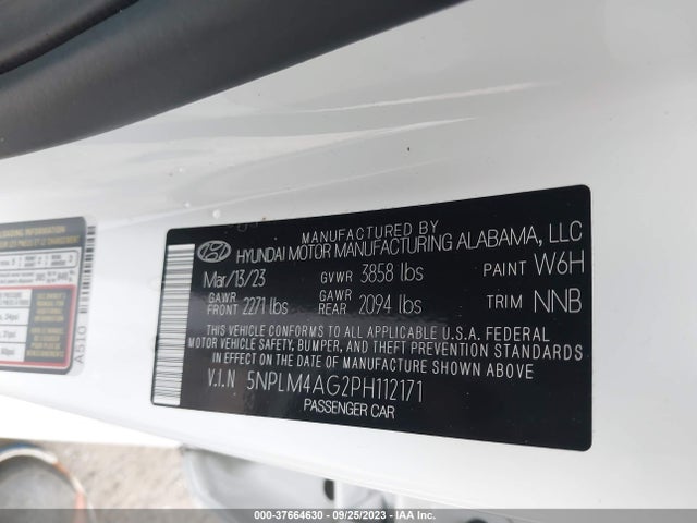 Hyundai ELANTRA SEL 2023 5NPLM4AG2PH112171 Image 9