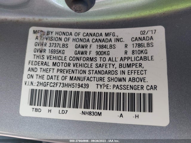 Honda Civic Sedan Ex 2017 2HGFC2F73HH519439 Image 15