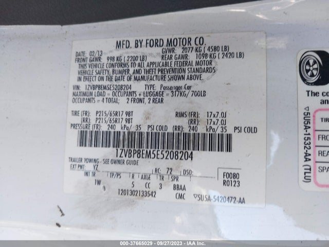 Ford Mustang V6 2014 1ZVBP8EM5E5208204 Image 16