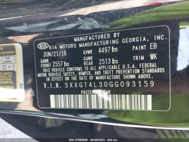 5XXGT4L30GG093159 KIA Optima Lx