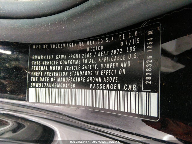 3VW917AU4GM004166 Volkswagen Golf Tsi S