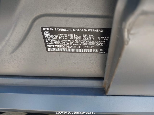 WBX73EF07P5W01240 BMW X1 Xdrive28i