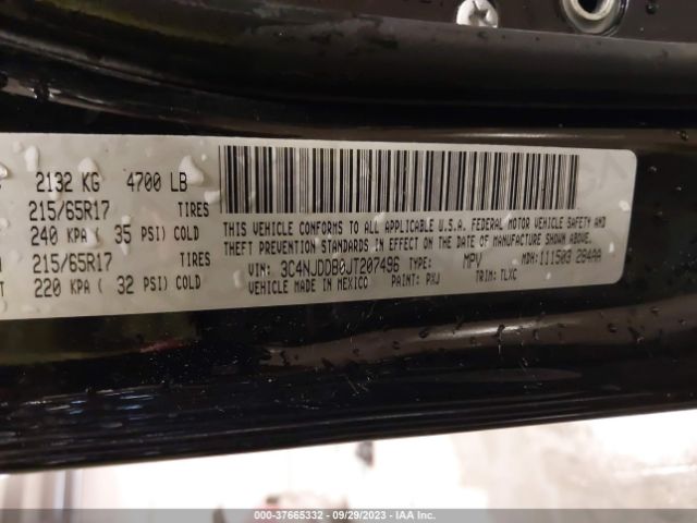 3C4NJDDB0JT207496 Jeep Compass Trailhawk