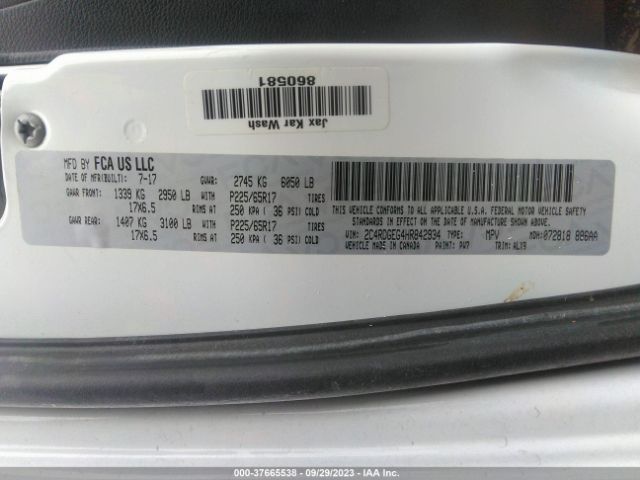 2C4RDGEG4HR842934 Dodge Grand Caravan Gt
