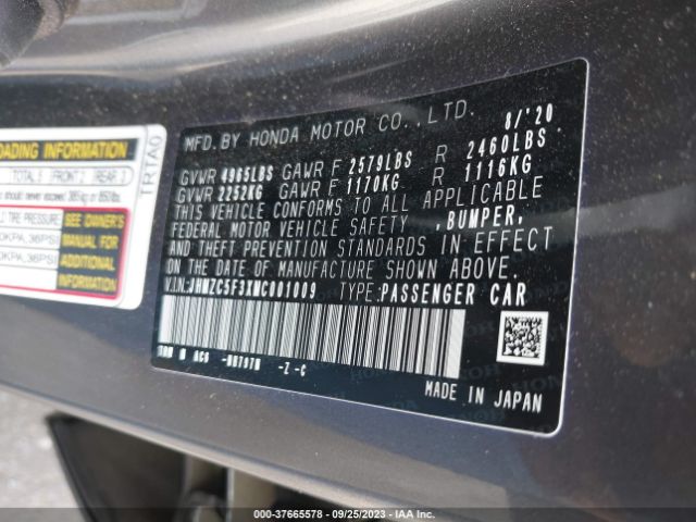 JHMZC5F3XMC001009 Honda Clarity Plug-in Hybrid Touring