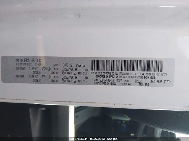 RAM Promaster Cargo Van 2020 3C6TRVAG4LE111312 Image 9