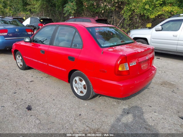2001 HYUNDAI ACCENT GL VIN: KMHCG45C71U255785