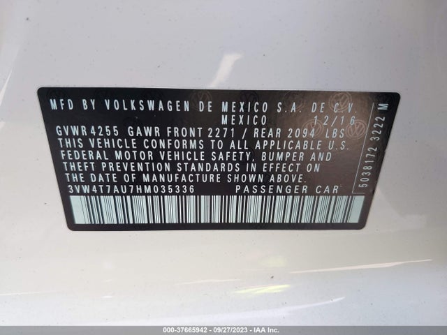 3VW4T7AU7HM035336 Volkswagen Golf Gti S/se/autobahn/sport