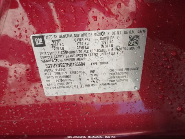 3GTU2NEC7HG185604 GMC Sierra 1500 Slt