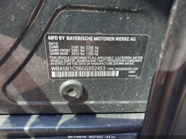 WBA5B1C56GG552453 BMW 5 Series 535i