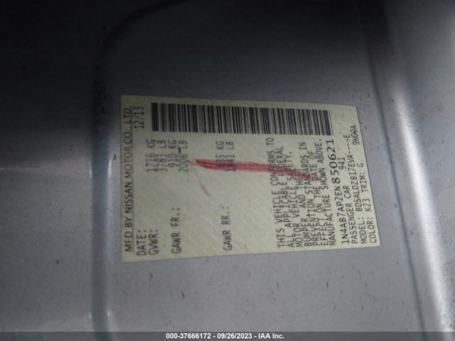 1N4AB7AP2EN850621 Nissan Sentra S/fe+ S/sv/fe+ Sv/sr/sl