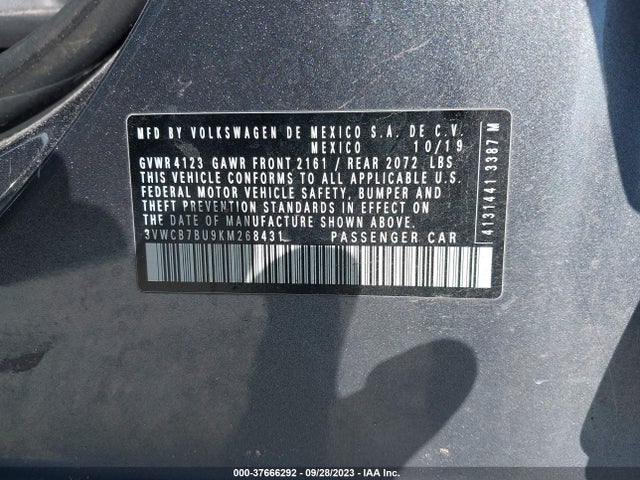 3VWCB7BU9KM268431 Volkswagen Jetta S/se/r-line