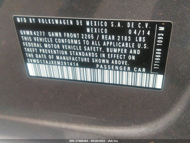 3VWD17AJXEM291414 Volkswagen Jetta Sedan Se W/connectivity