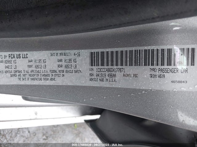 Chrysler 200 Limited 2016 1C3CCCAB6GN177871 Image 9
