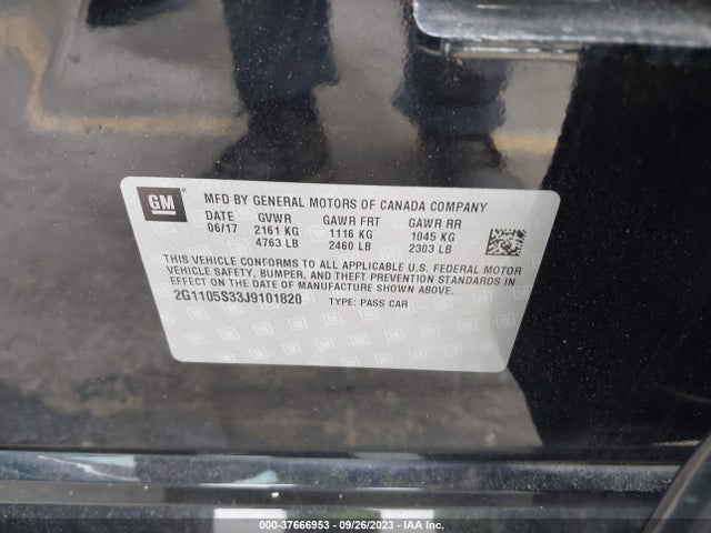 Chevrolet IMPALA LT 2018 2G1105S33J9101820 Image 9