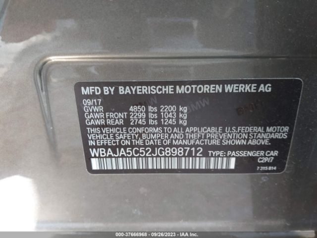 2018 BMW 530I WBAJA5C52JG898712 Photo 8