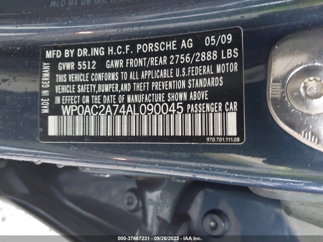 2010 PORSCHE PANAMERA WP0AC2A74AL090045 Photo 8