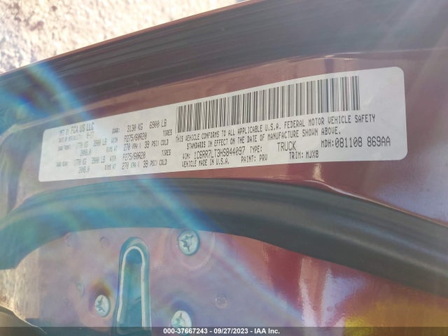 RAM 1500 Big Horn 2017 1C6RR7LT3HS844097 Image 9