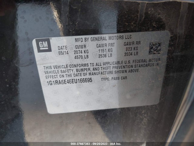 Chevrolet Volt 2014 1G1RA6E46EU166695 Image 9