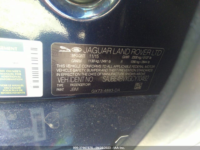 2016 JAGUAR XF SAJBE4BVXGCY10482 Photo 8