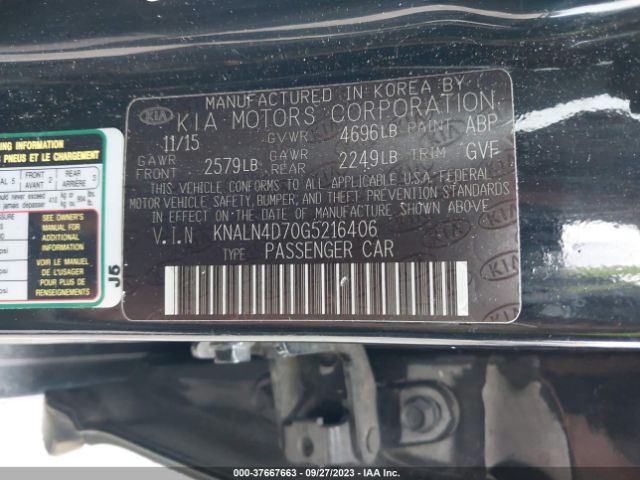 KNALN4D70G5216406 KIA Cadenza Premium