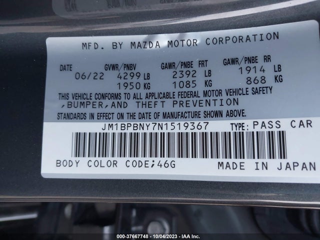 Mazda Mazda3 Hatchback 2.5 Turbo Premium Plus 2022 JM1BPBNY7N1519367 Image 9