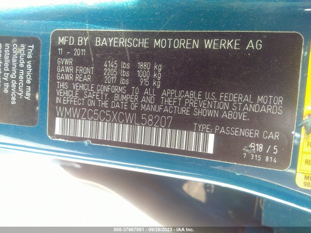 2012 MINI COOPER COUNTRYMAN WMWZC5C5XCWL58207 Photo 8
