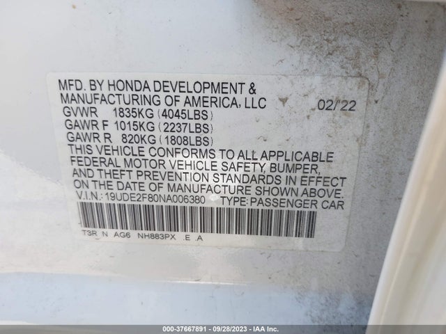 Acura Ilx Technology & A-spec Packages/premium & A-spec Packages 2022 19UDE2F80NA006380 Image 9