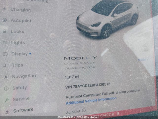7SAYGDEE9PA126573 Tesla Model Y Long Range