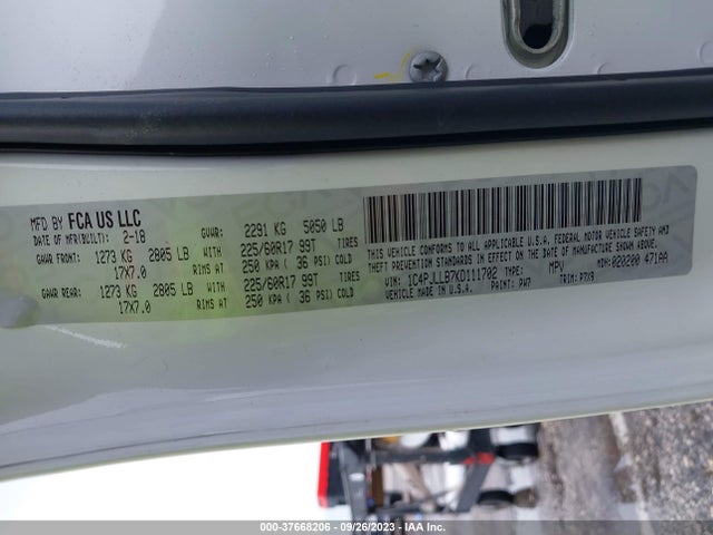 1C4PJLLB7KD111702 Jeep Cherokee Latitude Plus