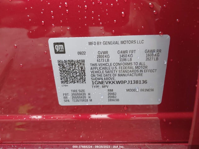 Chevrolet Traverse Premier 2023 1GNEVKKW0PJ138136 Image 9