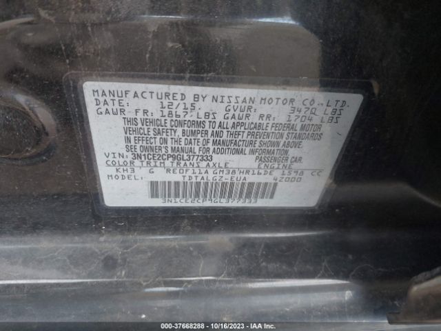 3N1CE2CP9GL377333 Nissan Versa Note Sr