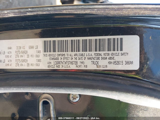 1C6RR7NTXFS706728 RAM 1500 Laramie