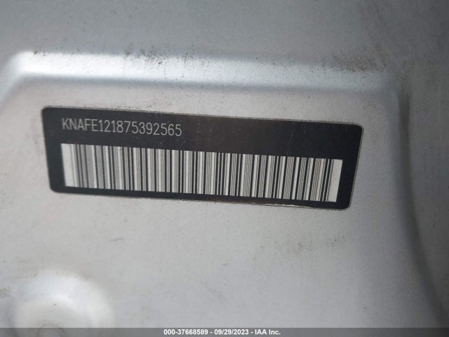2007 KIA SPECTRA EX VIN: KNAFE121875392565