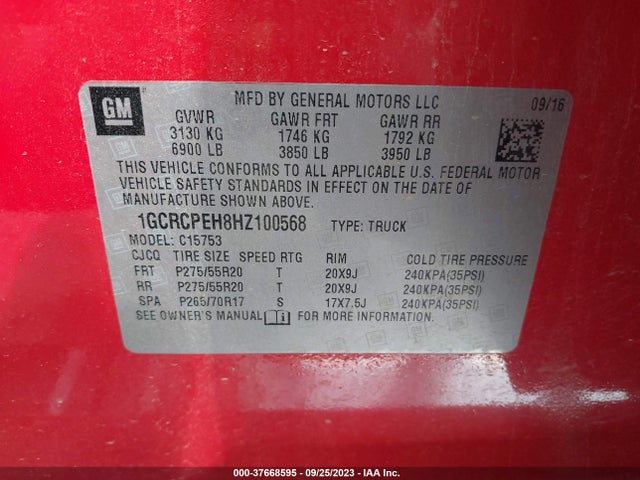 Chevrolet Silverado 1500 Custom 2017 1GCRCPEH8HZ100568 Image 9