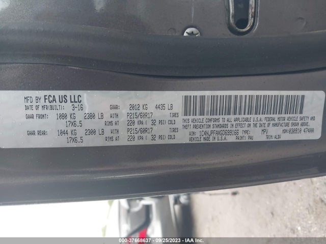 1C4NJPFAXGD699166 Jeep Patriot High Altitude Edition