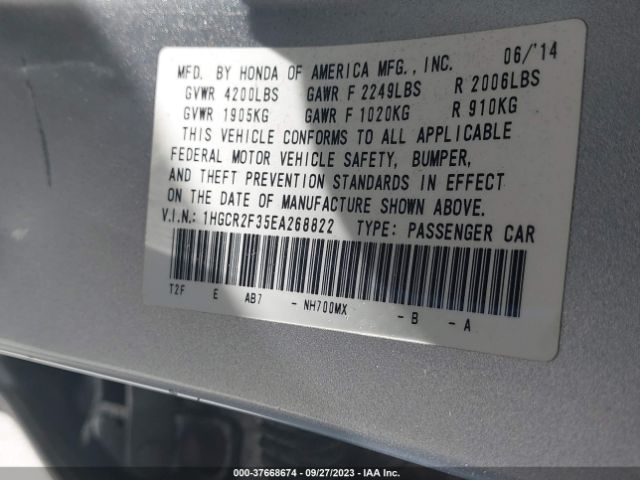 1HGCR2F35EA268822 Honda ACCORD LX