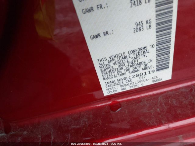 1N4BL4DV0LC280119 Nissan Altima 2.5 Sv