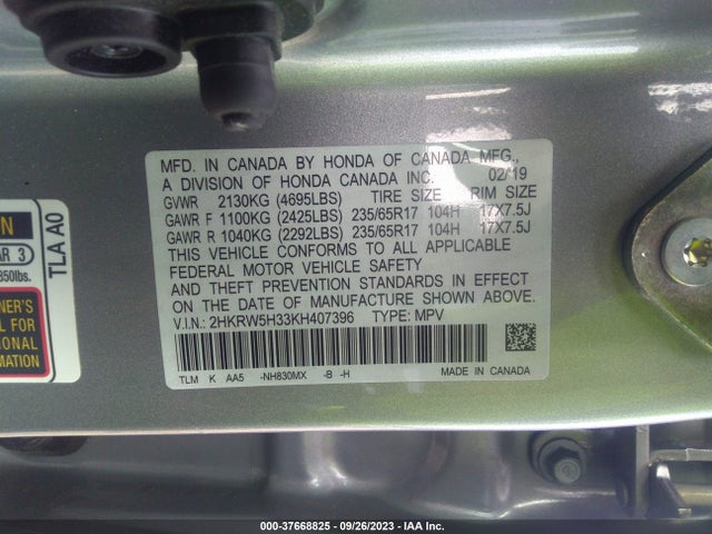 Honda CR-V LX 2019 2HKRW5H33KH407396 Image 9