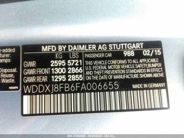 2015 MERCEDES-BENZ S-CLASS WDDXJ8FB6FA006655 Photo 8