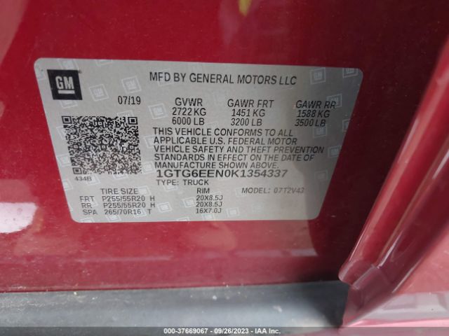 1GTG6EEN0K1354337 GMC Canyon 4wd Denali