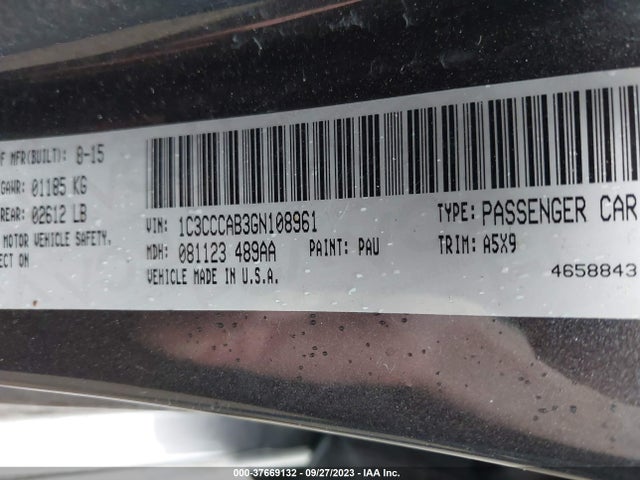 Chrysler 200 Limited 2016 1C3CCCAB3GN108961 Image 9