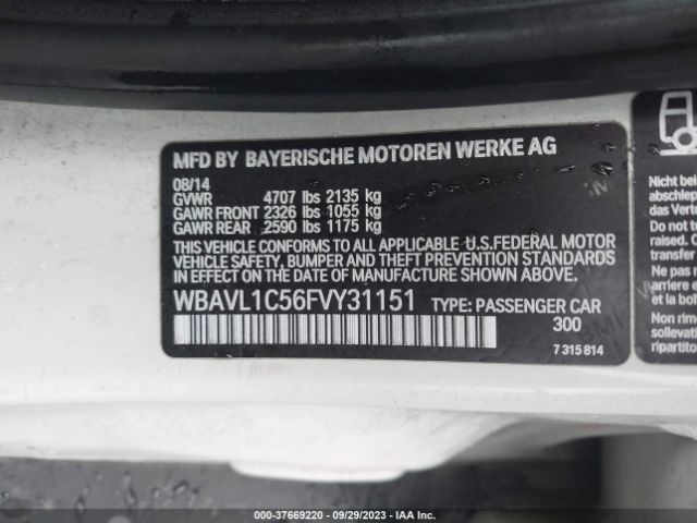 WBAVL1C56FVY31151 BMW X1 Xdrive28i