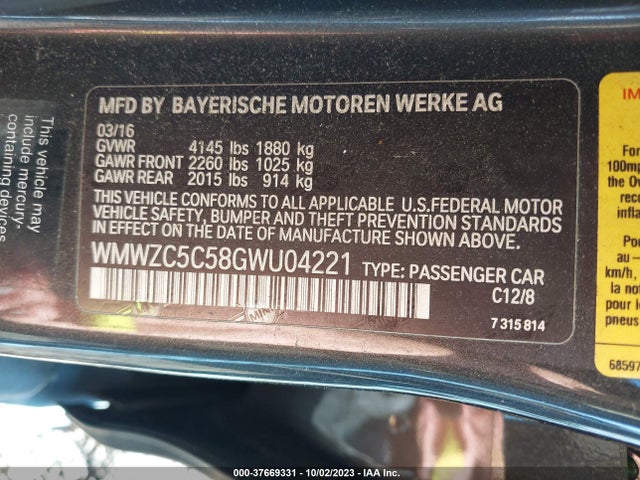 2016 MINI COOPER COUNTRYMAN WMWZC5C58GWU04221 Photo 8